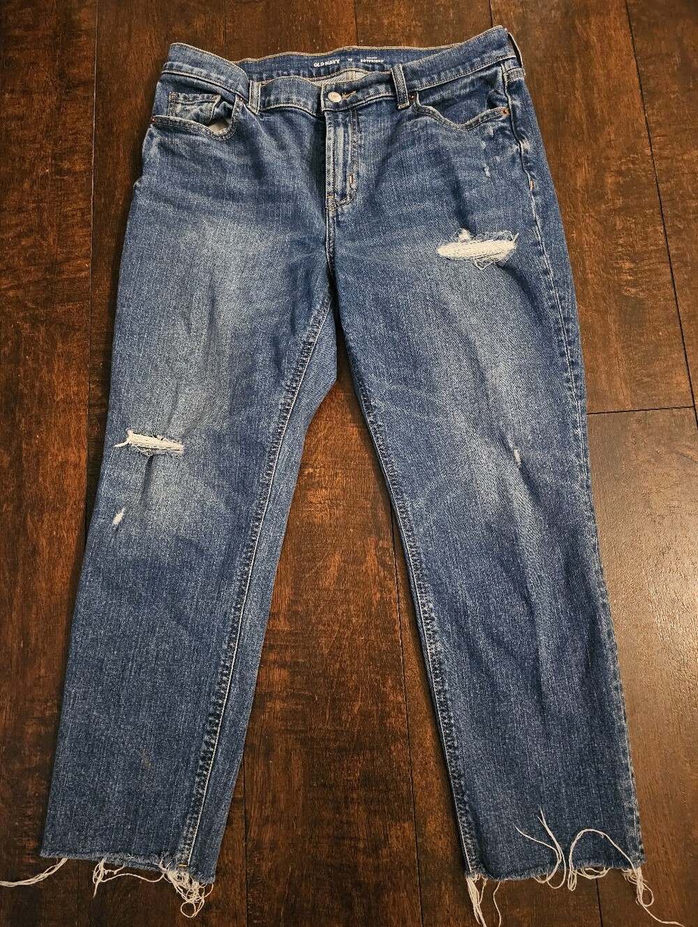 Old Navy Mid-Rise Boyfriend Jeans - Dark Blue